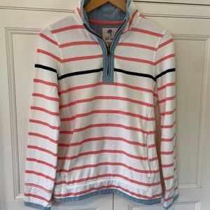 Pink and white quarter zip from Fat Face